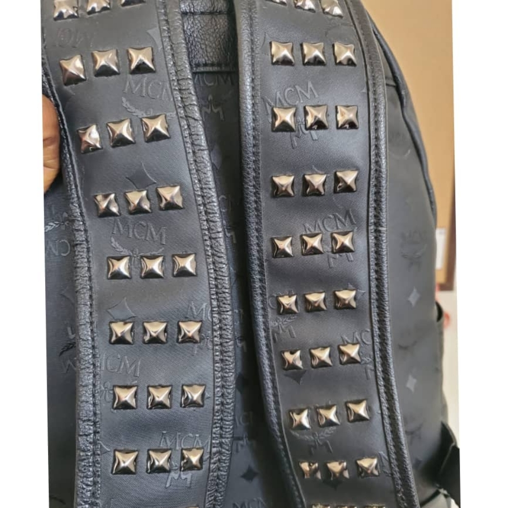 Authentic MCM Black Matte Backpack - Picture 10 of 12